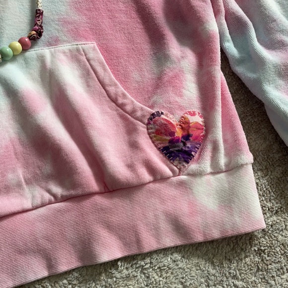 LOVESHACKFANCY Kirby Tie Dye cotton Hoodie S - Picture 6 of 8